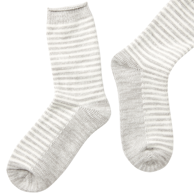 Joules Cosy Stripe Socks - Grey Marl-1